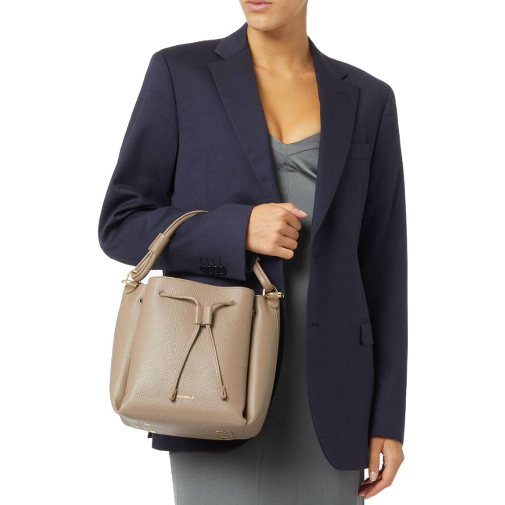 Borsa Donna Secchiello a Mano COCCINELLE linea Eclyps Small in Pelle Brandy