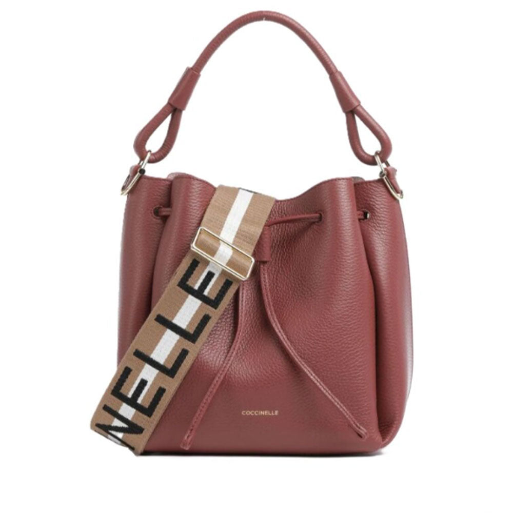 Borsa Donna Secchiello a Mano COCCINELLE linea Eclyps Small in Pelle Brandy