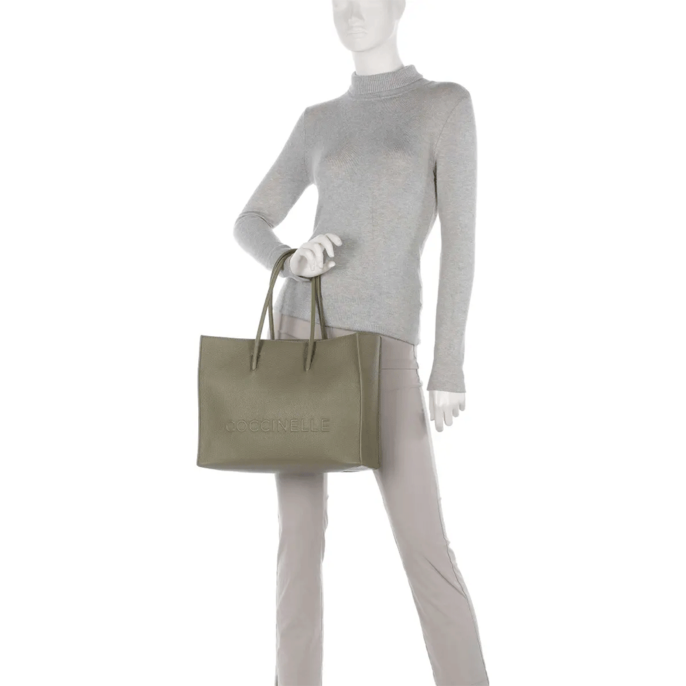 Borsa Donna a Mano COCCINELLE in Pelle Linea Myrtha colore Laurel Green