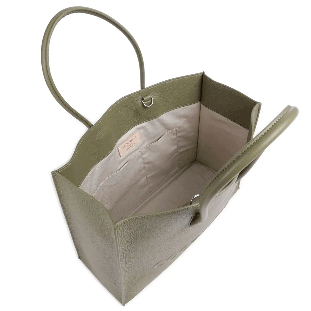 Borsa Donna a Mano COCCINELLE in Pelle Linea Myrtha colore Laurel Green