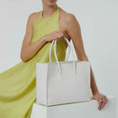 COCCINELLE Damenhandtasche aus Leder Myrtha Line Brillantweiß