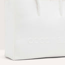 COCCINELLE Damenhandtasche aus Leder Myrtha Line Brillantweiß