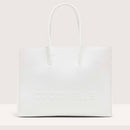 COCCINELLE Damenhandtasche aus Leder Myrtha Line Brillantweiß