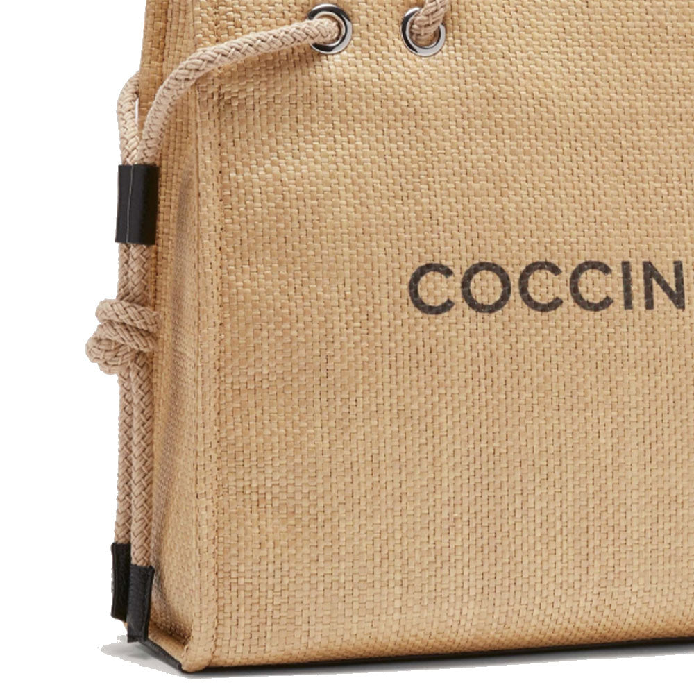 COCCINELLE NEVER WITHOUT BAG LINIE
Damen Handtasche aus Raffia in Natural - Noir