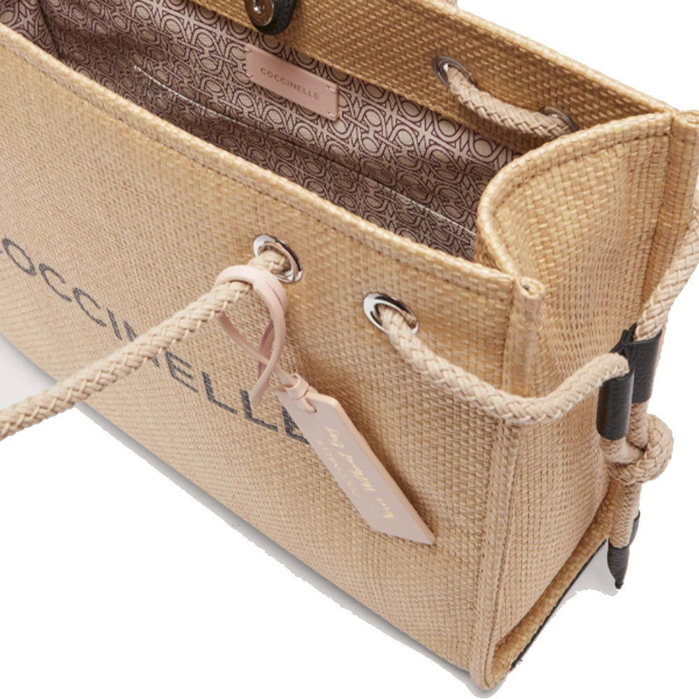 COCCINELLE NEVER WITHOUT BAG LINIE
Damen Handtasche aus Raffia in Natural - Noir