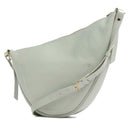 COCCINELLE Snuggie Small Asymmetrical Damen Schultertasche aus Celadongrünem Leder - Warm Taupe