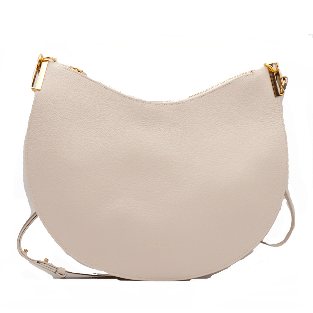 Borsa Donna a Spalla COCCINELLE in Pelle Linea Sunup  Maxi Lambskin White - Laurel Green