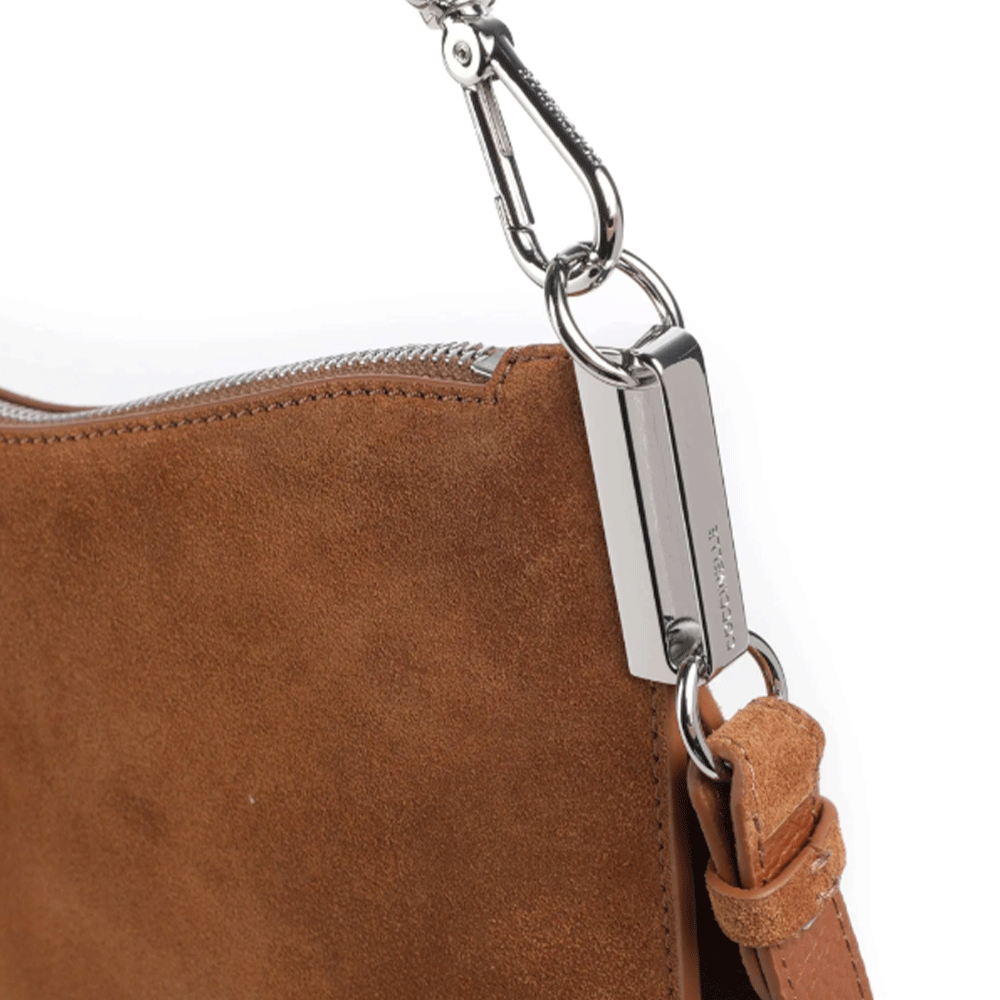Borsa Donna a Spalla COCCINELLE in Camoscio Linea Sunup colore Cognac