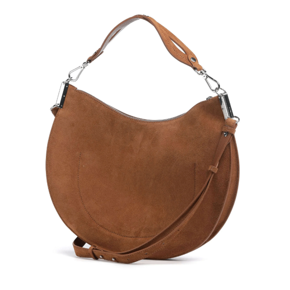 Borsa Donna a Spalla COCCINELLE in Camoscio Linea Sunup colore Cognac
