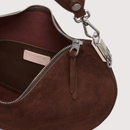 Borsa Donna a Spalla COCCINELLE in Camoscio Linea Sunup colore Brunette