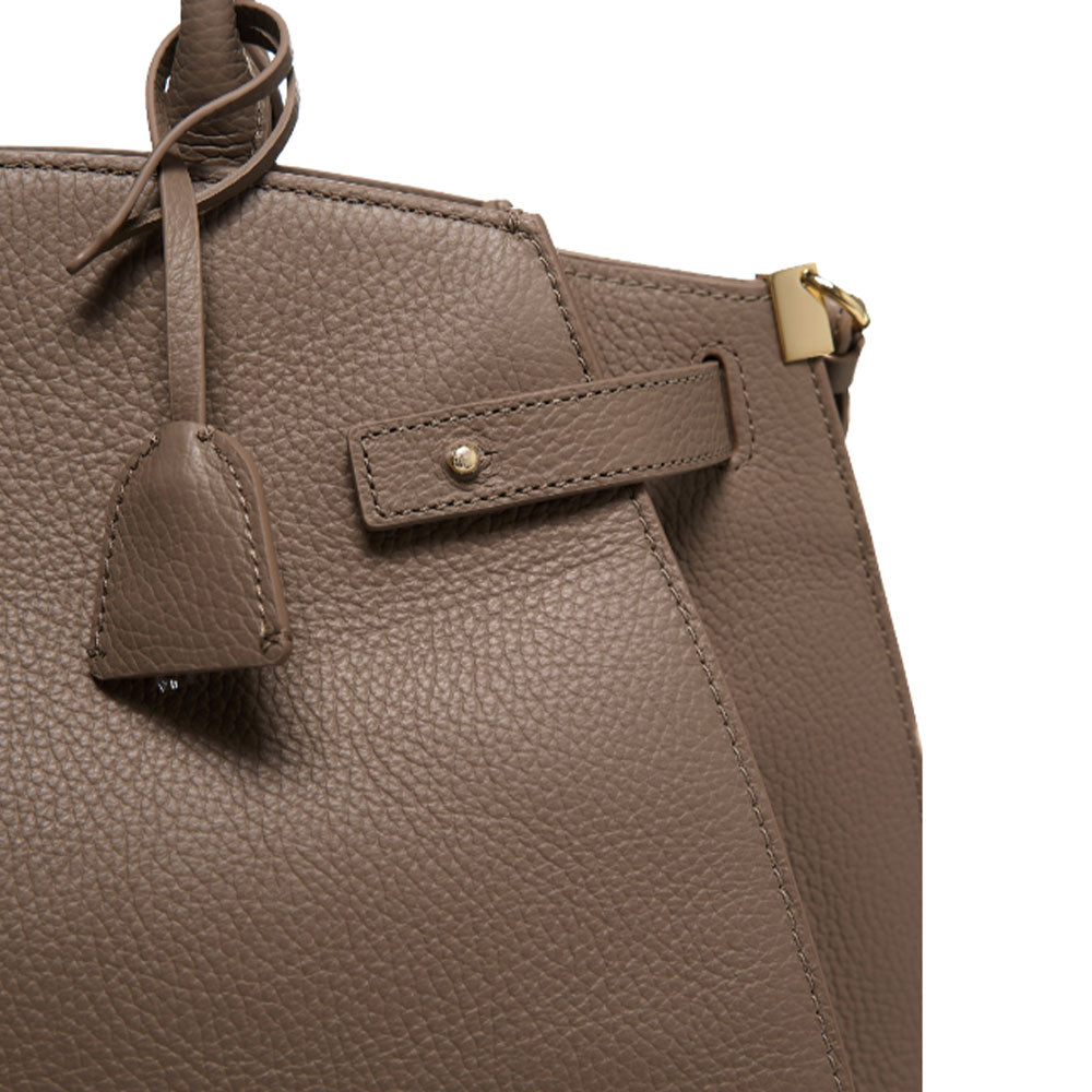 Borsa Donna a Mano COCCINELLE Linea Klichè Large in Pelle Warm Taupe