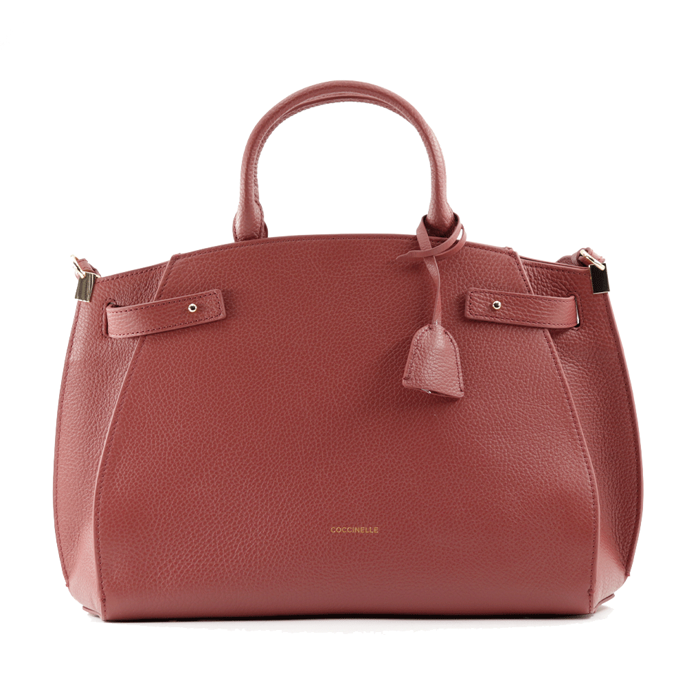 Borsa a Mano COCCINELLE Linea Klichè in Pelle Brandy