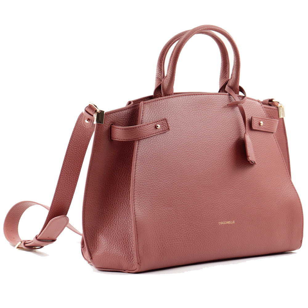 Borsa a Mano COCCINELLE Linea Klichè in Pelle Brandy