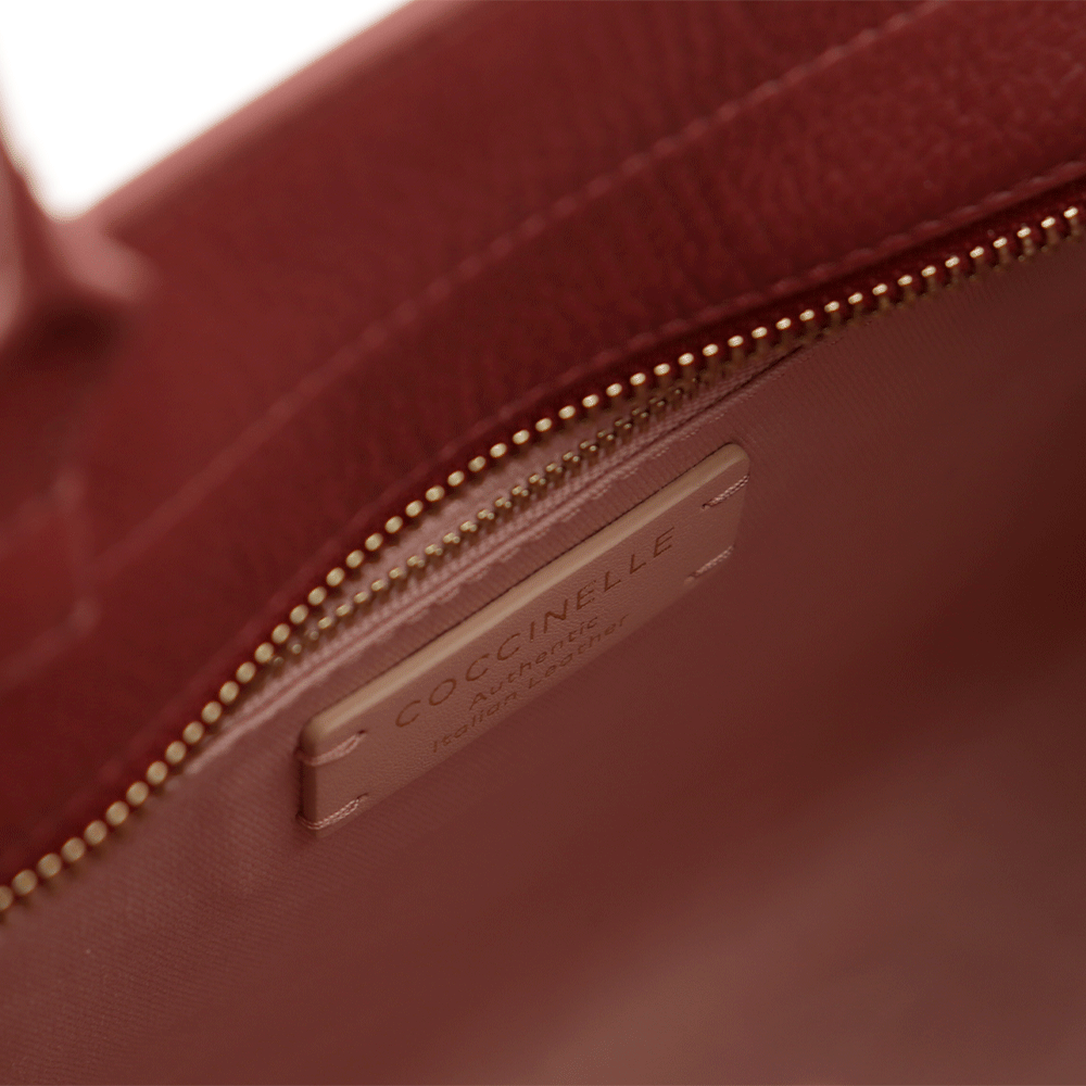 Borsa a Mano COCCINELLE Linea Klichè in Pelle Brandy