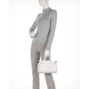 COCCINELLE Damen Handtasche Klichè Line in Brillant White Leder Größe Small