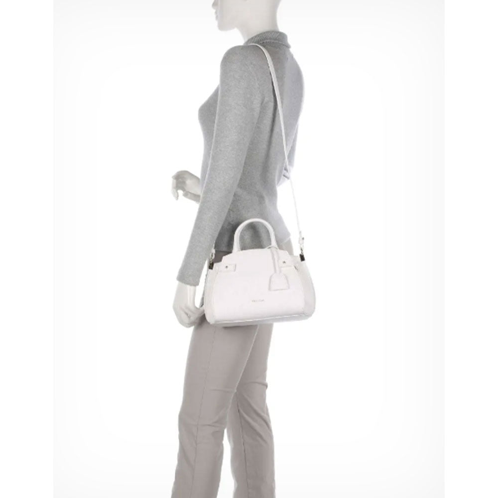 COCCINELLE Damen Handtasche Klichè Line in Brillant White Leder Größe Small