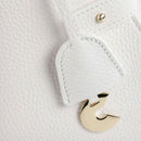 COCCINELLE Damen Handtasche Klichè Line in Brillant White Leder Größe Small