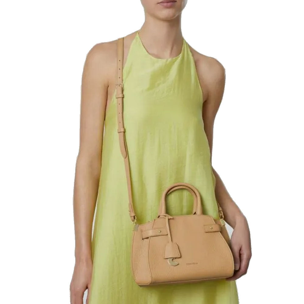 Borsa Donna a Mano COCCINELLE Linea Klichè in PelleFresh Beige Misura Small