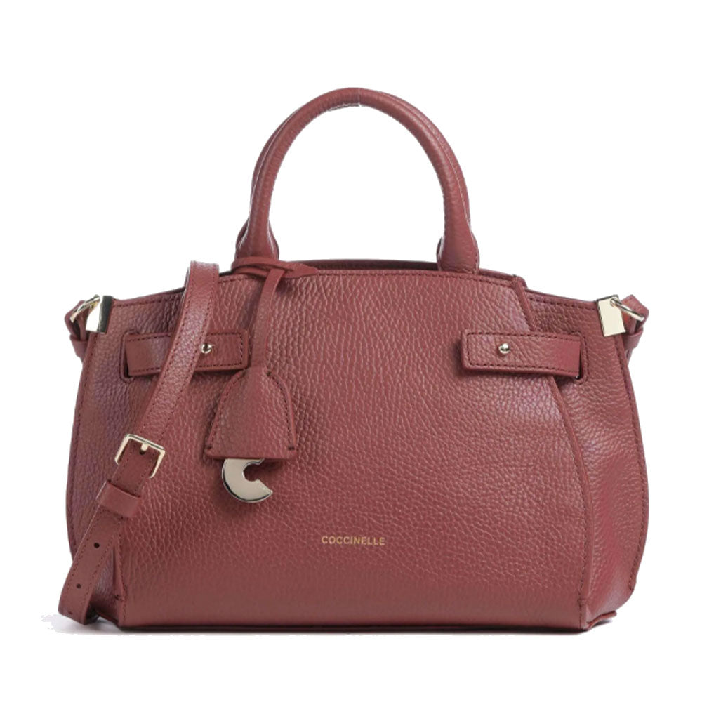 Borsa Donna a Mano COCCINELLE Linea Klichè in Pelle Brandy Misura Small