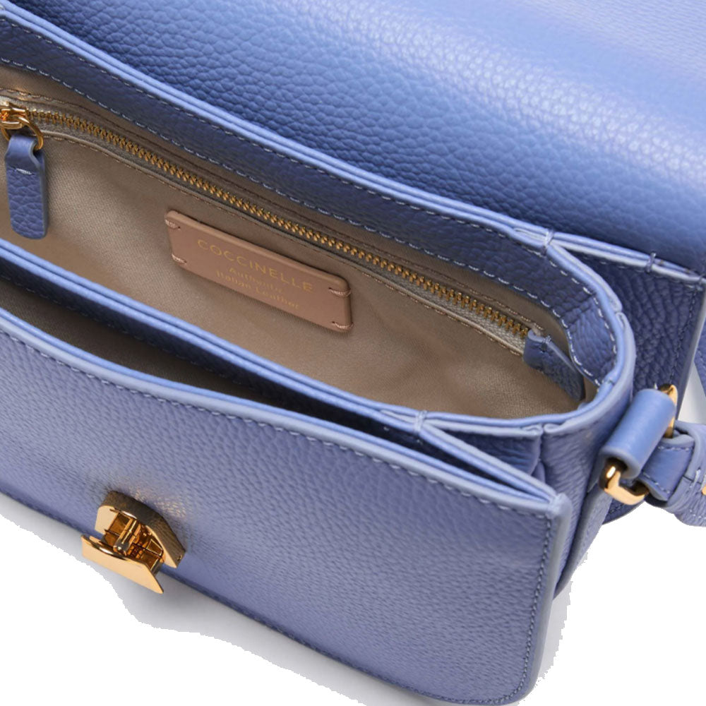 COCCINELLE Damen Umhängetasche aus Leder Azul Dew Small Line