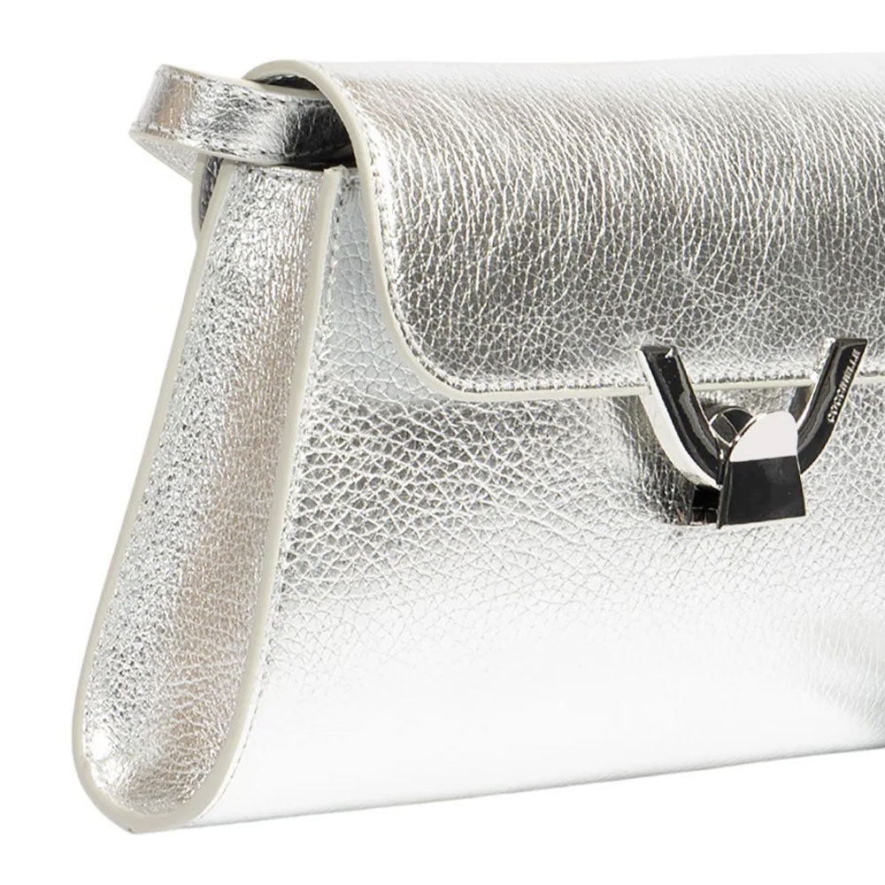 Borsa Donna a Spalla COCCINELLE in Pelle Silver linea Dew Small