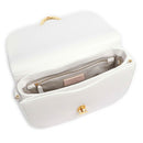 Borsa Donna a Tracolla COCCINELLE in Pelle Brillant White linea Dew Medium