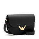 COCCINELLE Damen Umhängetasche aus schwarzem Leder Dew Small Line