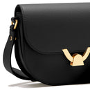 COCCINELLE Damen Umhängetasche aus schwarzem Leder Dew Small Line