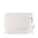 COCCINELLE Damen Schultertasche aus brillantweißem Leder Dew Small Line