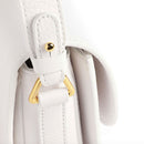 COCCINELLE Damen Schultertasche aus brillantweißem Leder Dew Small Line