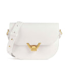 COCCINELLE Damen Schultertasche aus brillantweißem Leder Dew Small Line