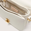 COCCINELLE Damen Schultertasche aus Leder Farbe White Dew Small Linie
