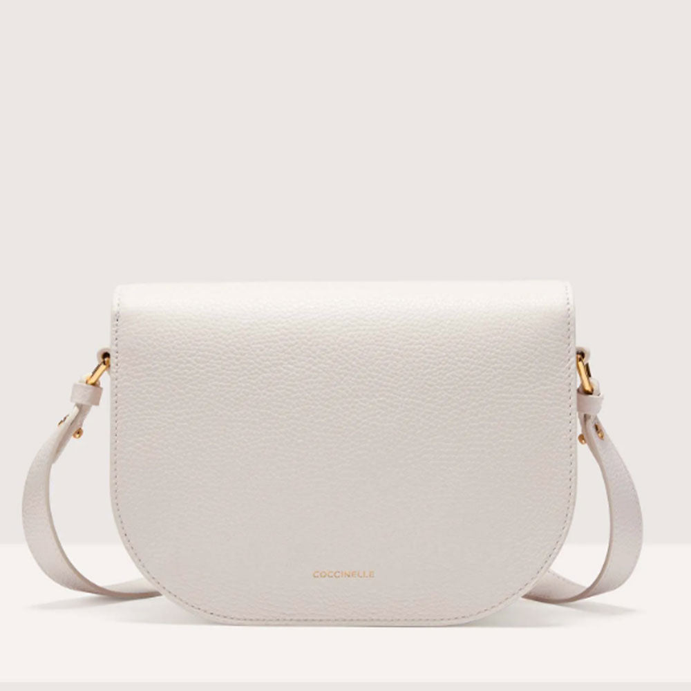 COCCINELLE Damen Schultertasche aus Leder Farbe White Dew Small Linie