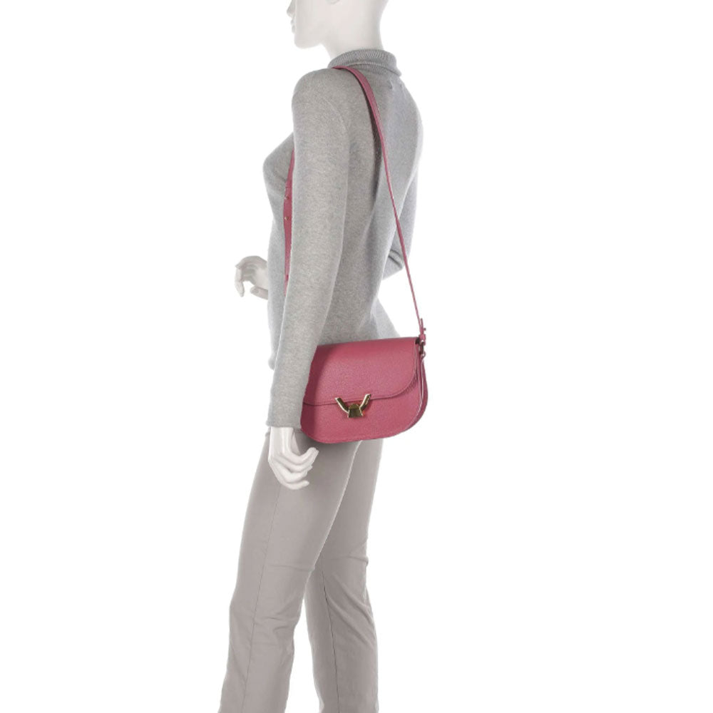 Borsa Donna a Tracolla COCCINELLE in Pelle Rosewood linea Dew Small