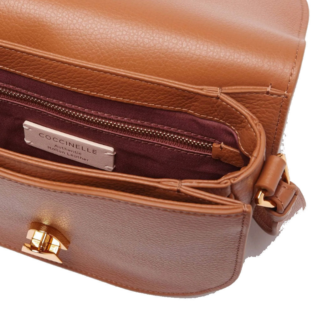 COCCINELLE Damen Umhängetasche aus Leder Cuir Dew Small Line