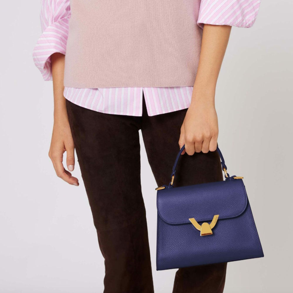 Borsa Donna a Mano COCCINELLE in Pelle Royal Blue linea Dew