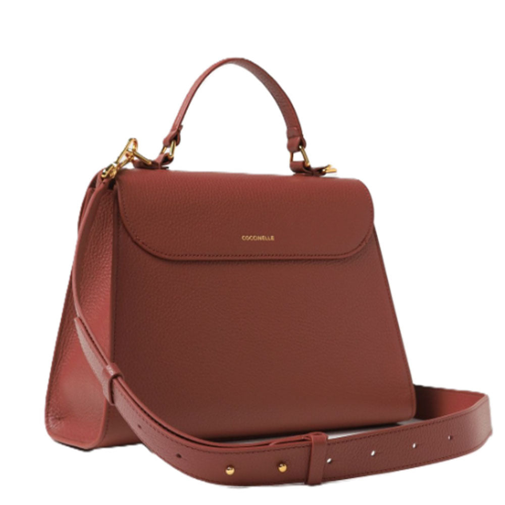 Borsa Donna a Mano COCCINELLE in Pelle Brandy linea Dew Misura Media