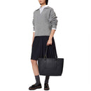 Black Leather Tote Bag COCCINELLE Malory Large