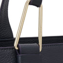 Midnight Blue Leather Tote Bag COCCINELLE Malory Large