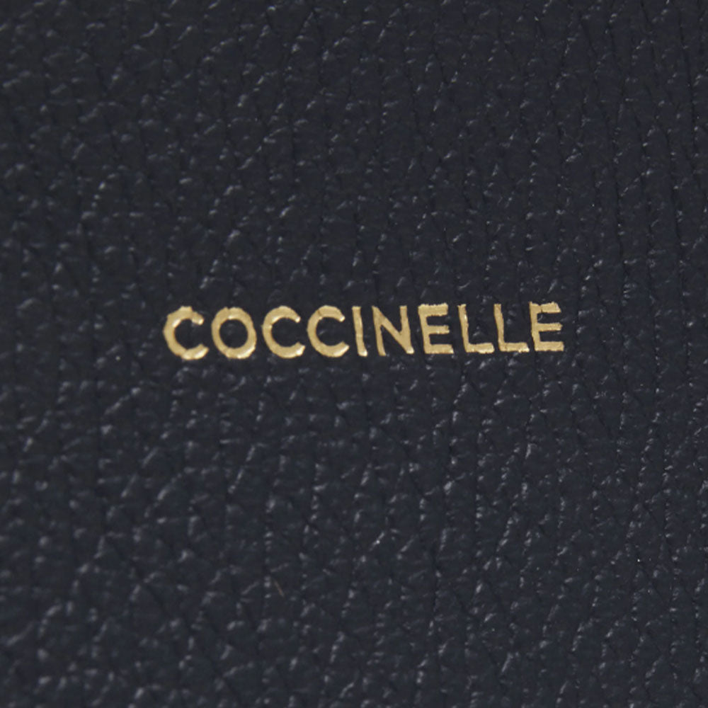 Midnight Blue Leather Tote Bag COCCINELLE Malory Large