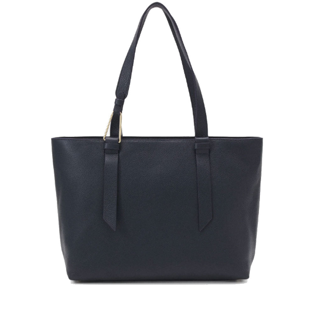 Midnight Blue Leather Tote Bag COCCINELLE Malory Large