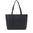 Midnight Blue Leather Tote Bag COCCINELLE Malory Large