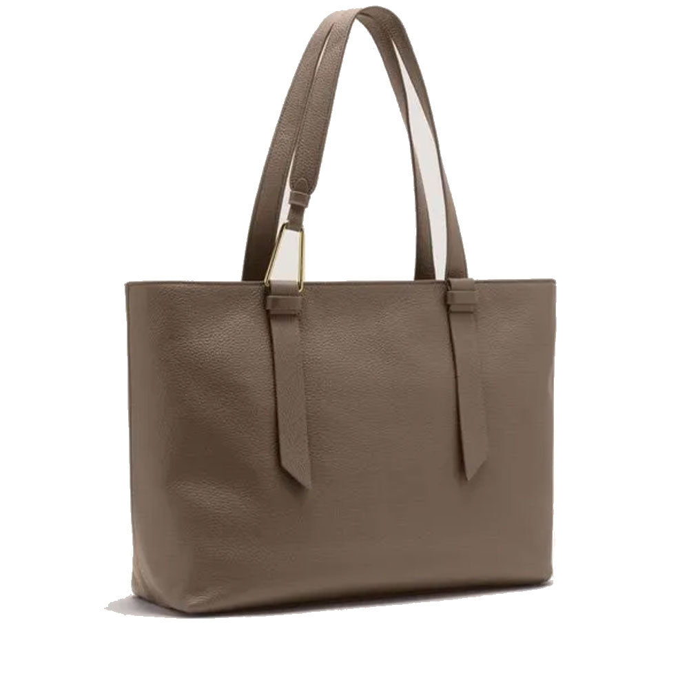 Tote Bag COCCINELLE in Leather Malory Line Warm Taupe Large Size