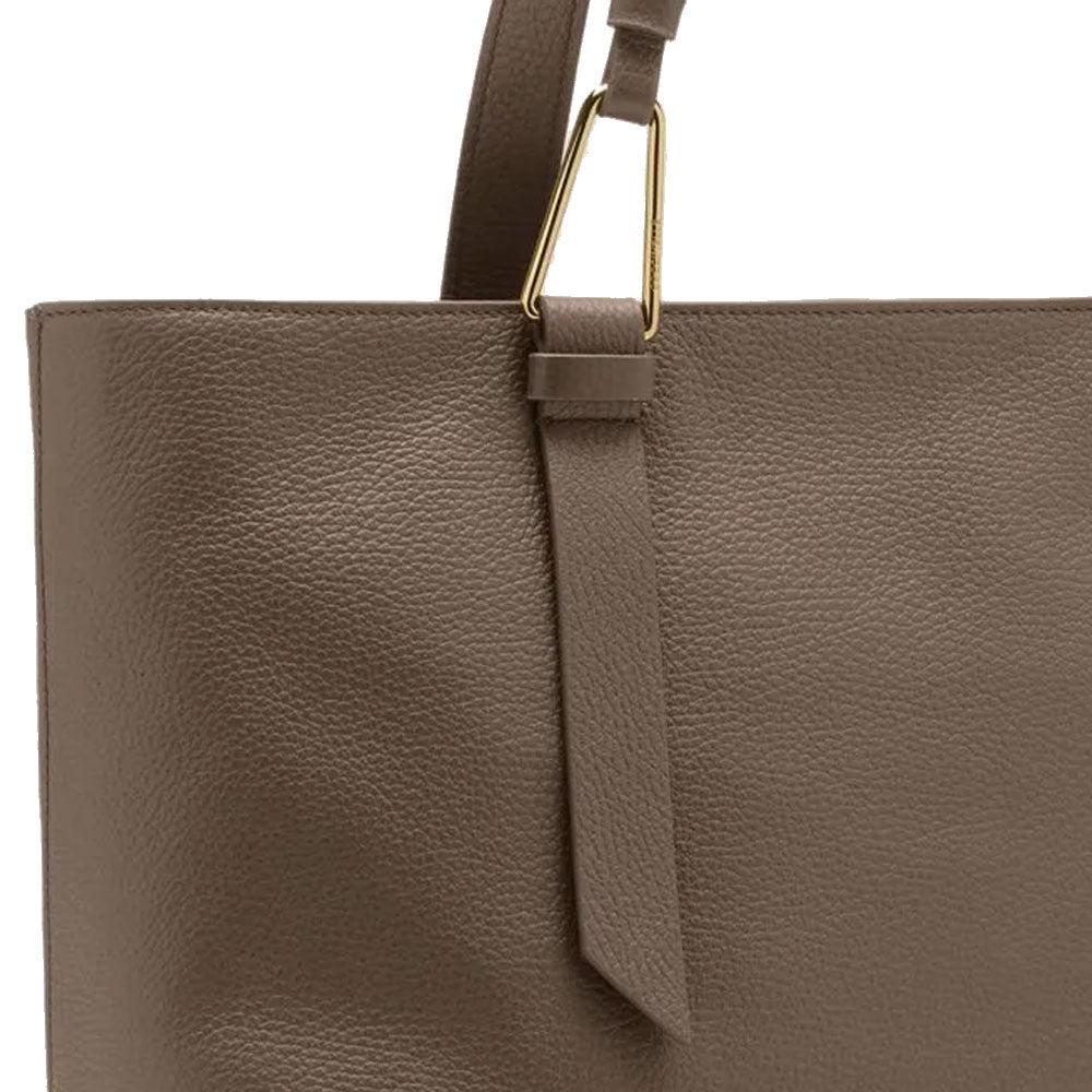 Tote Bag COCCINELLE in Leather Malory Line Warm Taupe Large Size