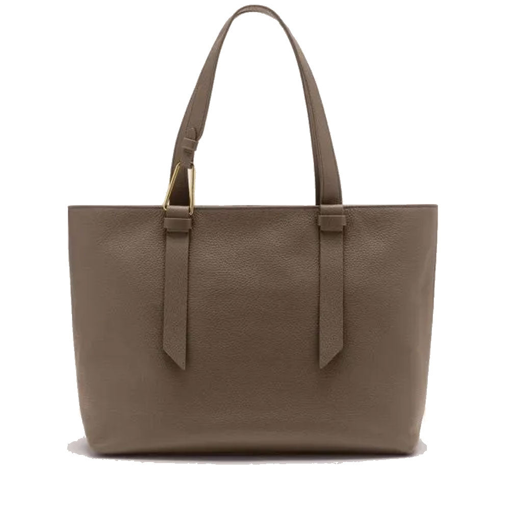 Tote Bag COCCINELLE in Leather Malory Line Warm Taupe Large Size