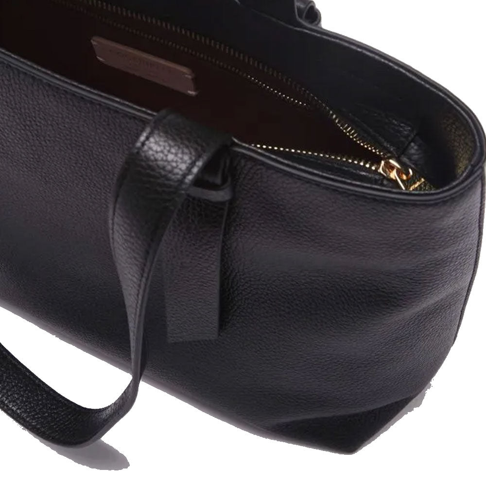 Black Leather Tote Bag COCCINELLE Malory Medium