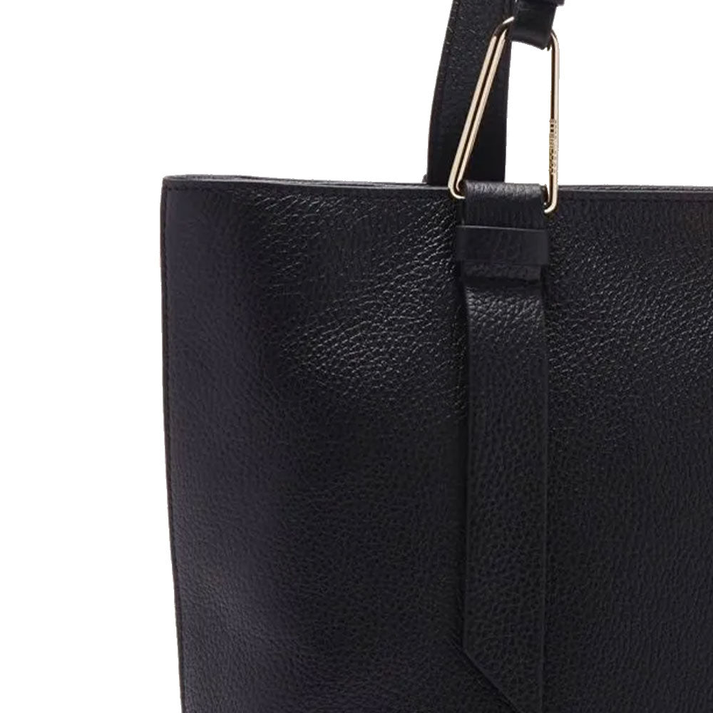 Black Leather Tote Bag COCCINELLE Malory Medium