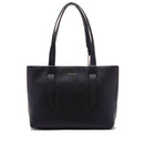 Black Leather Tote Bag COCCINELLE Malory Medium