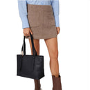 Black Leather Tote Bag COCCINELLE Malory Medium