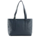 Women's Leather Tote Bag COCCINELLE Malory in Midnight Blue, Medium Size